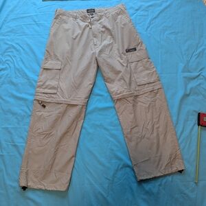Men's Beige Cargo Pants with Multiple Pockets